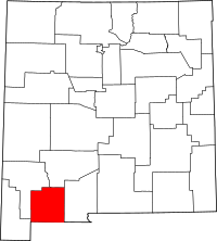 State map highlighting Luna County