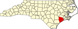 Map of North Carolina highlighting Onslow County.svg