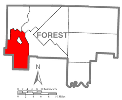 Map of Tionesta Township, Forest County, Pennsylvania Highlighted.png