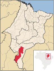 Location of the municipality in the state of Maranhão