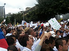 Colombia's peace protests. 2007. Marchapaz.jpg