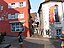 Upper town of Meersburg, Lake Constance. Kirchstraße (street leading to the church)/corner Am Stadtgraben