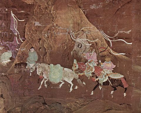 A Tributary Horse for Emperor Xuanzong, painted in the 12th century during the subsequent Song dynasty