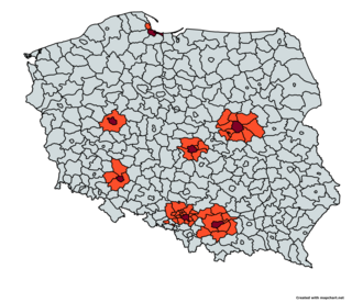 <span class="mw-page-title-main">Metropolitan areas in Poland</span>