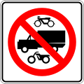 Pedal cycles, heavy vehicles and motorcycles prohibited