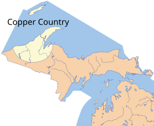 Map of the region. MichiganCopperCountry.svg