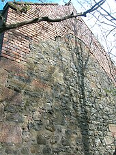 Gable end showing building alterations