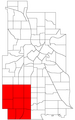 Map of Minneapolis (Southwest Region Highlighted)