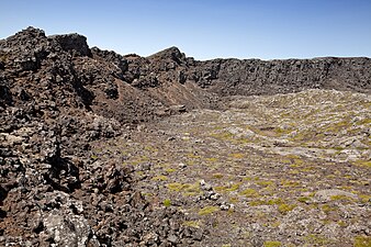 Marginea craterului Pico Alto de pe vârful vulcanului Pico