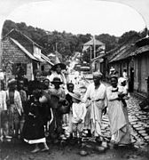 Refugees of Mount Pelée's eruption, 1902