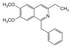 Structural formula of moxaverine