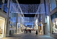 Christmas decorations in 2011 Multrees Walk - geograph.org.uk - 2739580.jpg