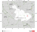 The location of NGC 1502 (circled in red)