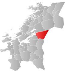 Lage der Kommune in der Provinz Trøndelag