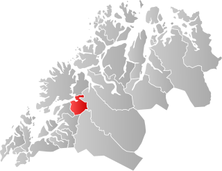 Lage der Kommune in der Provinz Troms