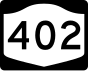 New York Eyaleti Route 402 işaretçisi
