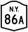 Marcador de la ruta 86A del estado de Nueva York