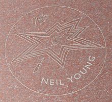 Young's star on Canada's Walk of Fame Neil Young Star cropped.jpg
