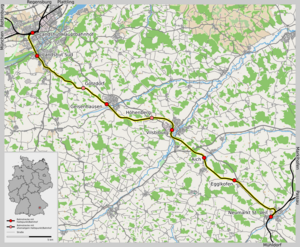 Line of the Neumarkt-Sankt Veit-Landshut railway line