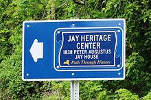 Path Through History designation 2014 New York State Path Through History Sign for 1838 Peter Augustus Jay House - Jay Heritage Center.jpg