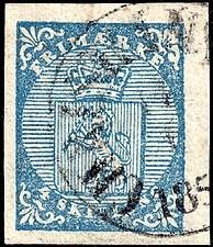 4 σκίλινγκ (μπλε), 1855