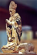Estatua orante del obispo Barrientos (1469), arte hispanoflamenco.