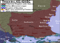Image 33Thrace and the Thracian Odrysian kingdom in its maximum extent under Sitalces (431-424 BC) (from History of Turkey)