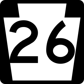 <span class="mw-page-title-main">Pennsylvania Route 26</span> State highway in Pennsylvania, US