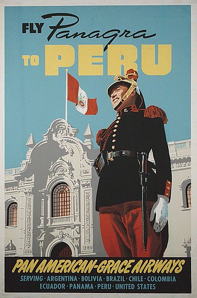 Panagra travel poster for service to Peru