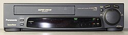 A 1994 Panasonic PAL/MESECAM VCR with ShowView branding (lower left corner) Panasonic NV-SD35.jpg