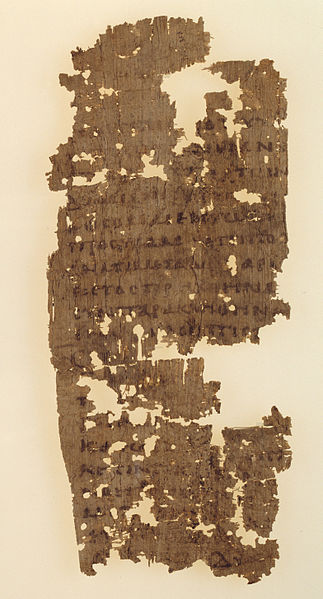 Papyrus, Oxyrhynchus, Egypten: 500-tallet – Paulus' Brev til Romerne kapitel 1, vers 1–16