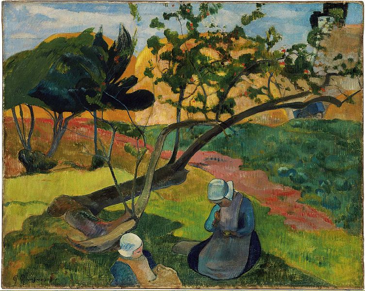 File:Paul Gauguin - Paysage avec la femme bretonne Deux.jpg