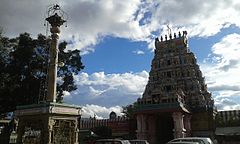 Gopuram ĉe la enirejo de la templo