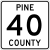 Pine County 40-yo'nalish MN.svg