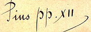Pius XII's signature Piusxii.jpg