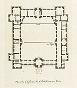 "Plan du Chasteau de Colombieres en Brie", Jean Marot, milieu du XVIIe siècle.