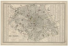 1833 (Jean Baptiste Louis Charle, Plan de la ville de Paris indiquant tous les nouveaux changemens)
