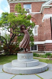 Statue de Pollyanna devant la librairie de Littleton (New Hampshire), ville natale d'Eleanor H. Porter