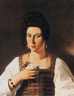 <i>Portrait of a Courtesan</i> (Caravaggio) Painting by Caravaggio