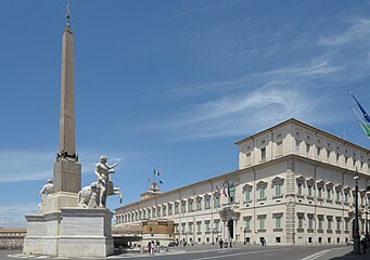 Quirinal palota, az Olasz Köztársaság elnökének hivatalos rezidenciája
