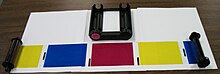 A disassembled dye sublimation cartridge RGB dye sublimation panels.jpg