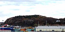 Ramberget as seen from the Göta älv Bridge.