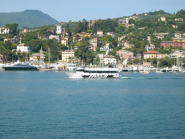 The sea front and harbour of Rapallo
