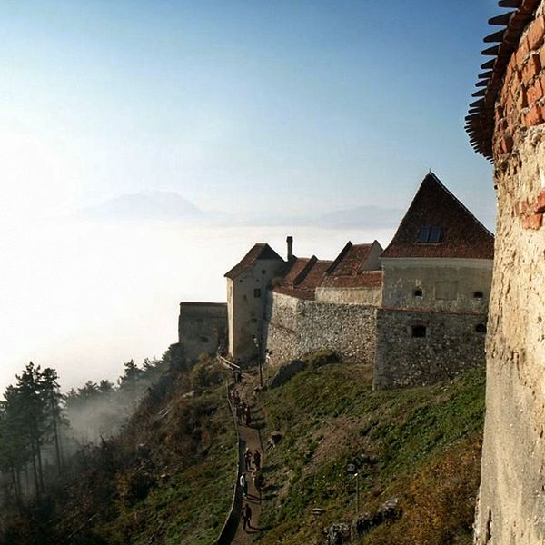 Râşnov Fortress on the Carpathian Mountains