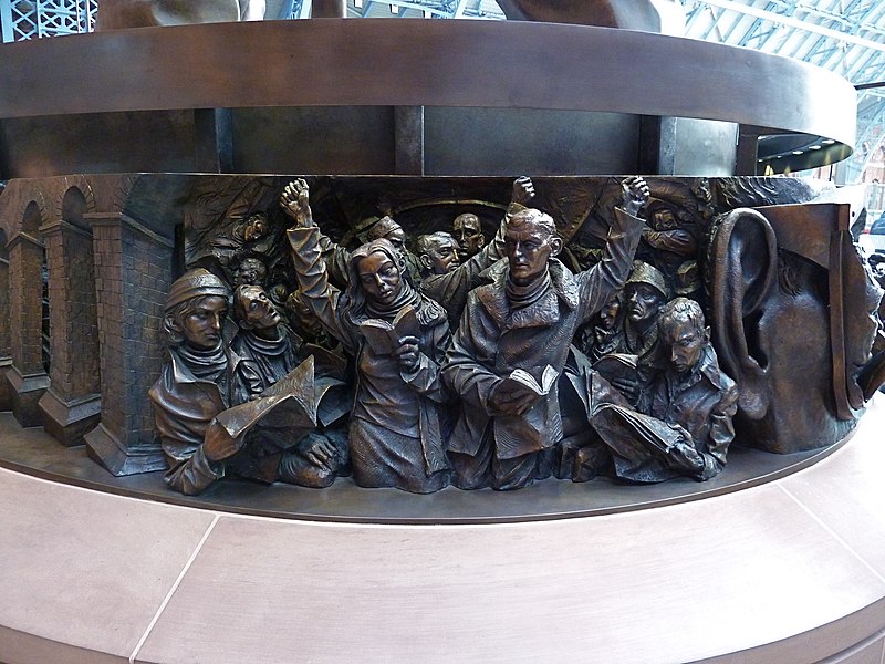 File:Revolting (^) passengers at St Pancras Station, London - geograph.org.uk - 2279377.jpg