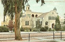 Girls High School in Riverside, California, c. 1915 Riverside Highschool ca 1915.jpg