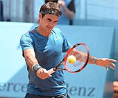 Federer (pictured in 2015) was a former world No. 1 and twenty-time Grand Slam champion. He announced his retirement before the 2022 Laver Cup. Roger Federer (18566686046).jpg