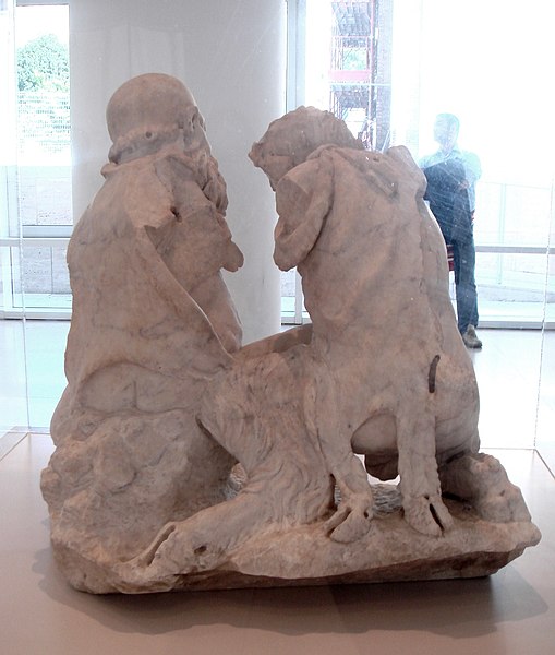 File:Roma, museo Ara pacis - Pan, satiro e scimmia - Foto Giovanni Dall'Orto. 30-Mar-2008 - 03.jpg