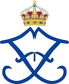 Royal Monogram of King Frederick I of Sweden.svg