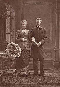 Rodolphe de Habsbourg et Stéphanie, 1880, photographie de Géruzet frères.